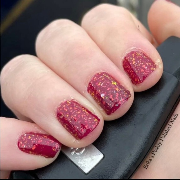 *Retired* Color Street: All Fired Up Red Orange Gold Glitter Fall Christmas - Picture 11 of 16